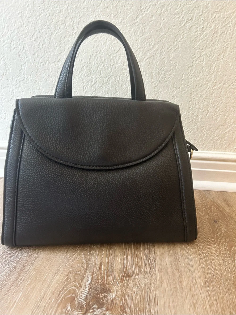kate spade Black Pebbled Leather Top-Handle Satchel